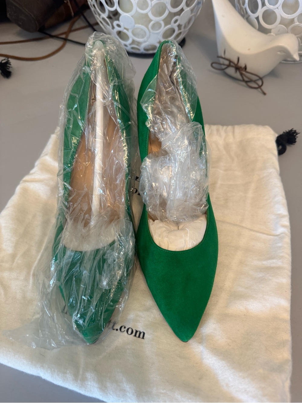 NWT LK Bennett Emerald Green Pointed Toe Slingback Pumps
